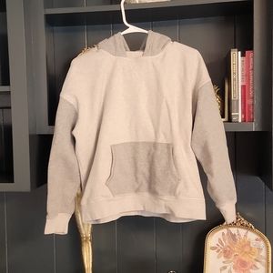 GRAY/WHITE AMERICAN EAGLE HOODIE